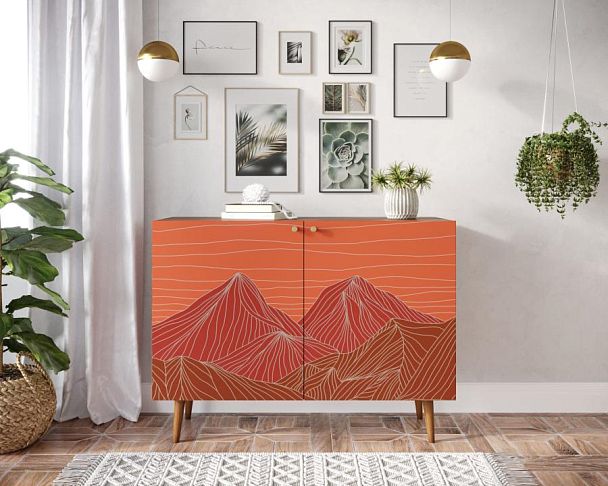 Комод с принтом 49 Berber две дверки арт BB04/Print_49 - Вид 4