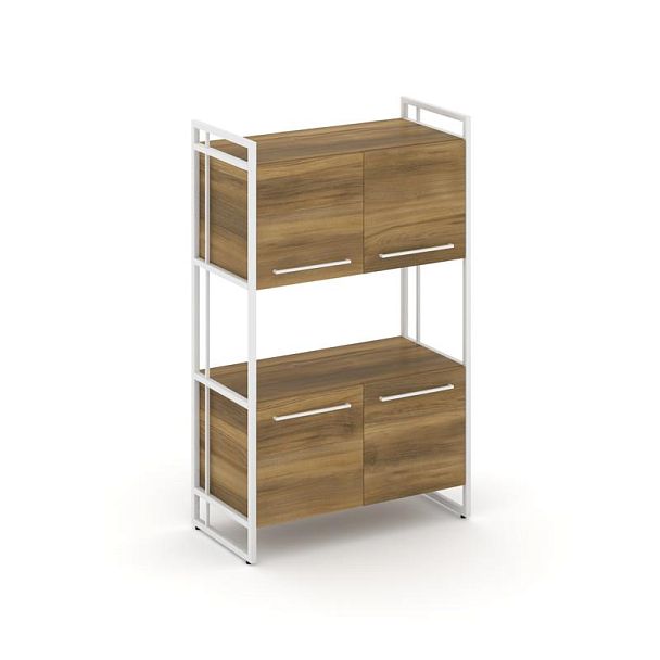 Rift Шкаф 3 ниши широкий RF.SS-33 Сандал Янтарный/Металл Белый 798*396*1286 - Вид 1