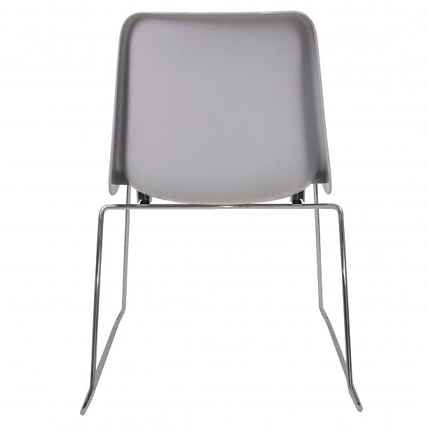Стул Vicenza (пруток), каркас хром, светло-серый, стопируемый - Вид 4