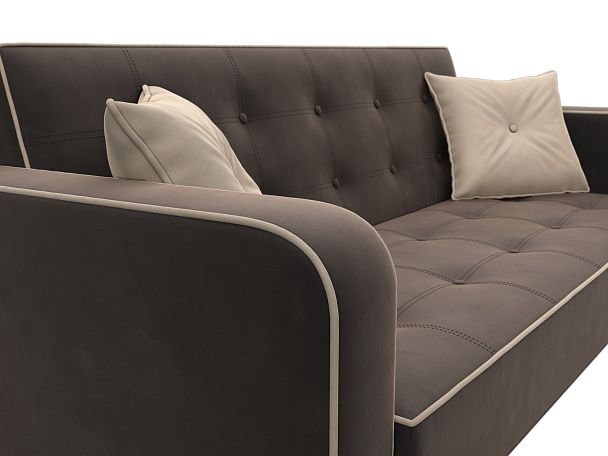 Диван-книжка Тур Велюр коричневый - Вид 4