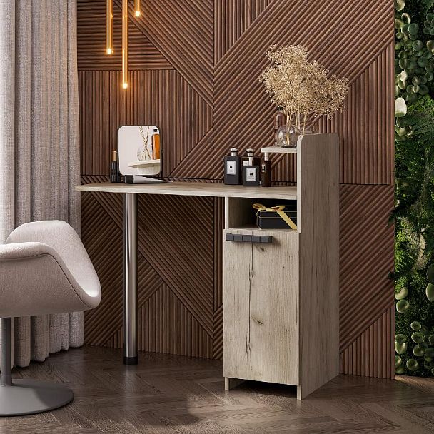 СТОЛ макияжный №2 (СНЯТ С ПРО-ВА) дуб крафт серый - Вид 1