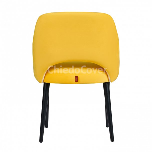 Стул Мила, желтый вельвет, черные ножки - Вид 6