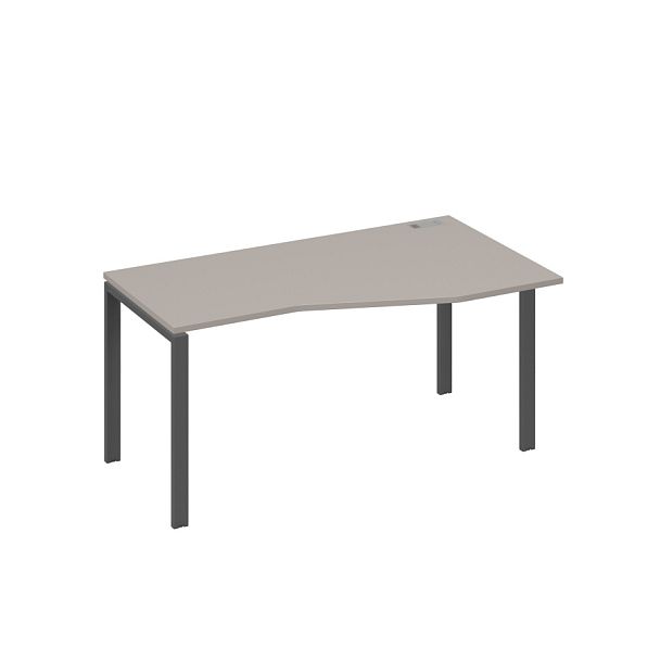 Стол эргономичный правый "Техно" на металлокаркасе UNO A4 А4 Б1 066 БП мокко премиум / металлокаркас антрацит - Вид 1