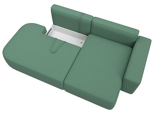 Диван угловой Лига-065 угол правый Рогожка зеленый - Вид 7