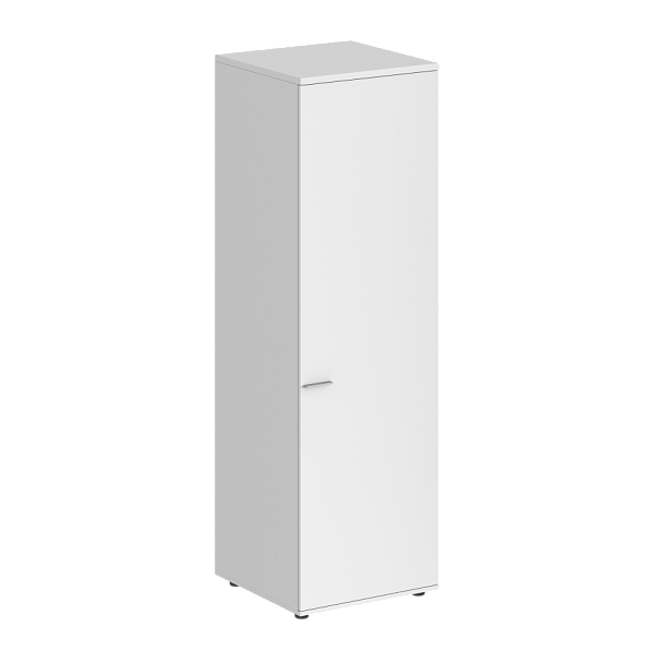 Гардероб Sigma 600х600х1955, з.ст HDF, правый / корпус: белый; фасад: белый - Вид 1