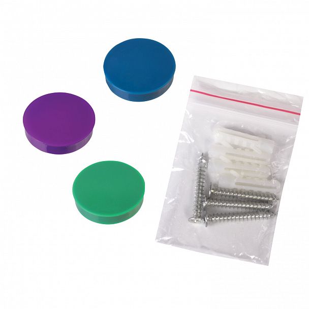 Доска магнитно-маркерная стеклянная 45х45 см, 3 магнита, СИНЯЯ, BRAUBERG, 236741 - Вид 10