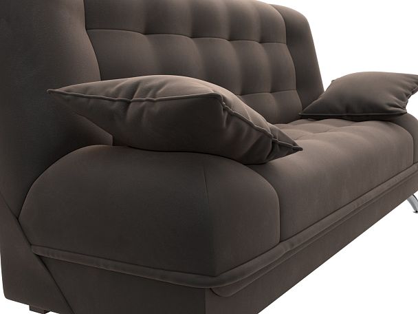 Диван Книжка Анна (полностью велюр коричневый) - Вид 4