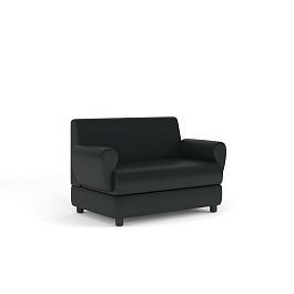 Диван 2-местный Матрикс экокожа черная CN1114 - Фото предпросмотра