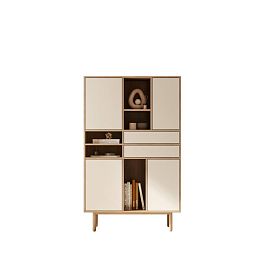 Комод высокий с дверками и ящиками Alice арт ALC07 - Фото предпросмотра