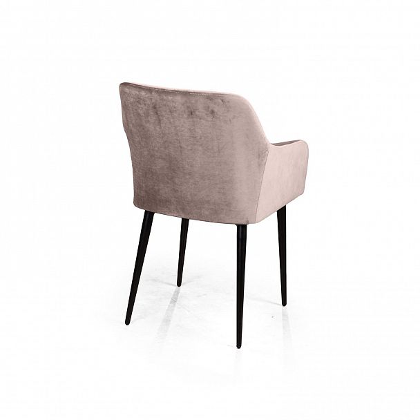 Стул с подлокотниками Robert, бархат пепельно-бежевый 25 - Вид 5