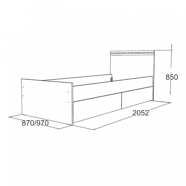 Кровать одинарная "Ольга 13" 0,9 - Вид 2