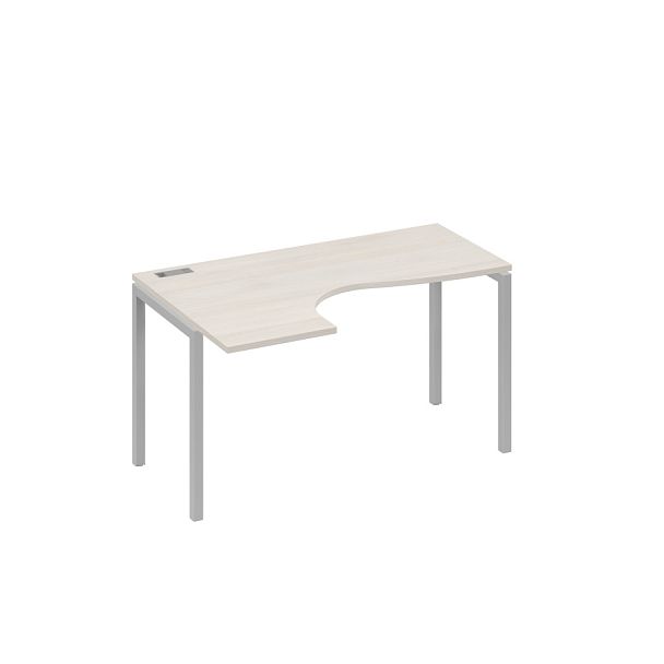 Стол эргономичный левый "Классика" на металлокаркасе DUE A4 А4 Б2 033 БП дуб / металлокаркас серый - Вид 1