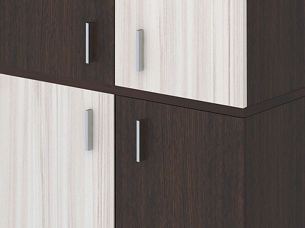 Шкаф книжный Домино ПУ-30-3 Венге/Карамель - Вид 2