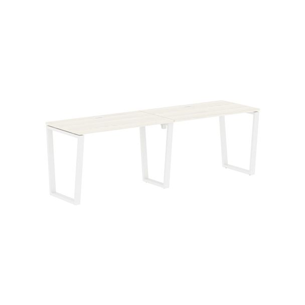 Стол 2-х местный EVWST 2367 Ясень Траун/Белый 2326х670х750 EDIS - Вид 1