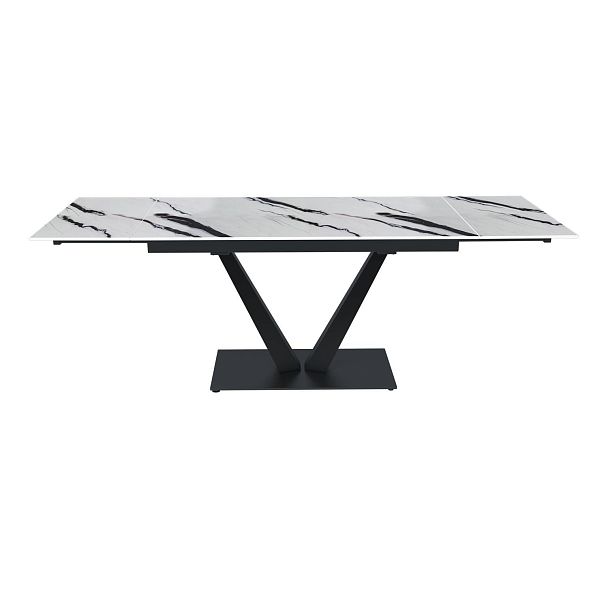 Стол раскладной Malibu (140+40+40), керамика глянцевая Panda White - Вид 5