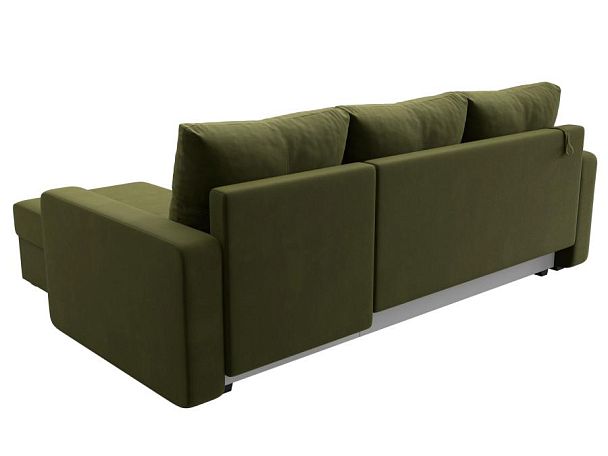 Диван угловой Ливерпуль Лайт правый угол Микровельвет зеленый - Вид 6