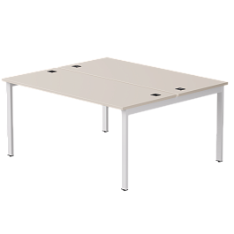 Бенч-система на 2 места Everprof EVO на металлокаркасе 1580х670(1370)x755 Кашемир/Белый - Фото предпросмотра