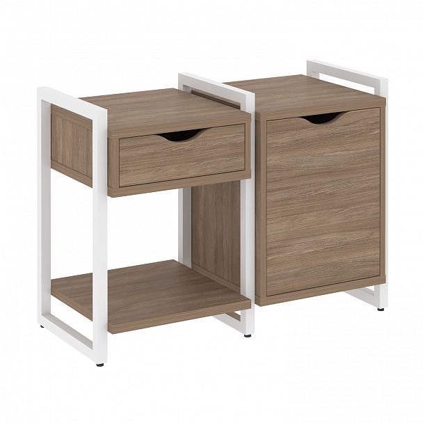 Тумба на опорах наборная "Loft" VR.L-TN-3.O дуб аризона/белый - Вид 1