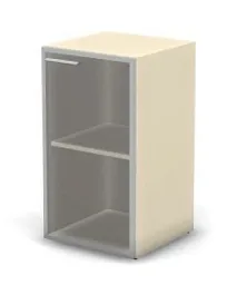 RAC085 ACCORD Шкаф низкий правый, прозрачное стекло 451х448х814 Прозрачное стекло/Кашемир - Фото предпросмотра