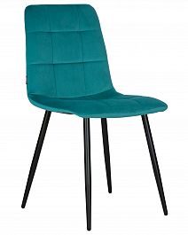 Стул обеденный DOBRIN CHILLY (Морской волны Holland 56, основание черное) - Фото предпросмотра