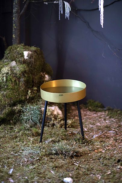 Столик журнальный Sheffilton SHT-CT58 черный глянец/золото/черный муар - Вид 6