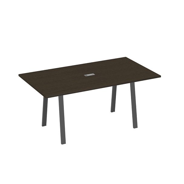 Стол 180 с металлокаркасом TRE для переговоров A4 А4 Б3 122 БП венге / металлокаркас антрацит - Вид 1