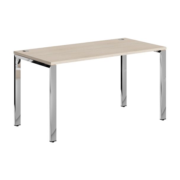 Стол прямой XGST 147.1 Бук Тиара/Нержавеющая сталь 1400х700х750 XTEN GLOSS - Вид 1