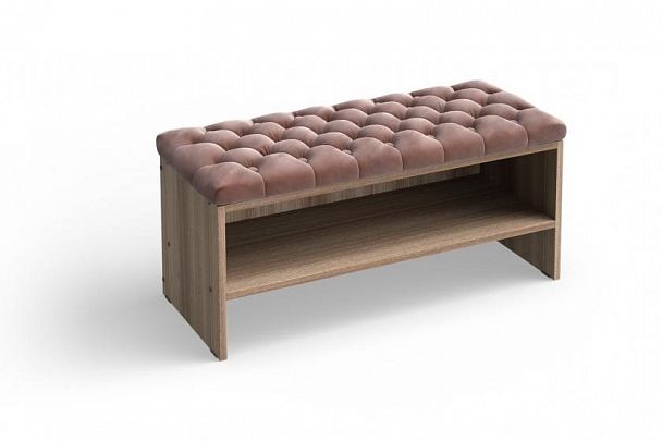 Банкетка «Флёр» 1000 темно-бежевая - Вид 1