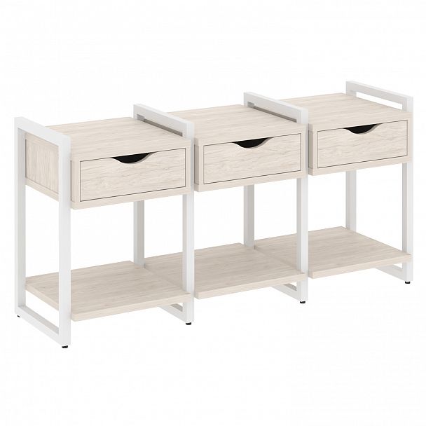 Тумба на опорах наборная "Loft" VR.L-TN-4.O денвер светлый/белый - Вид 1