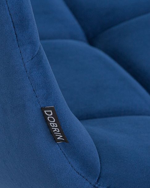 Стул обеденный DOBRIN ALEX (золотые ножки, темно-синий велюр (V108-67)) - Вид 9