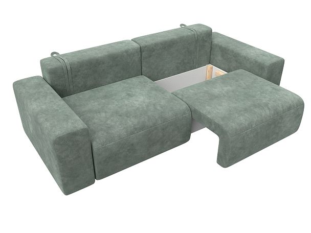 Диван прямой Лига-036 НПБ Классик Велюр зеленый - Вид 7