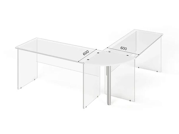 ЛАЙТ / LIGHT RLG012-6x6 Угловой сектор 60x60x2,2 Белый - Вид 2