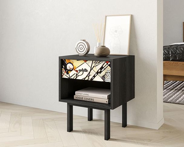 Тумбочка с верхним ящиком Emerson by Kandinsky арт EM11/Print_01 - Вид 3