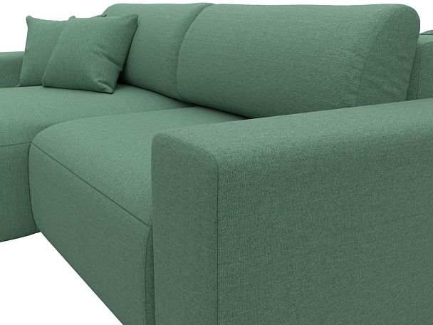 Диван угловой Лига-036 НПБ Классик левый угол Рогожка зеленый - Вид 4