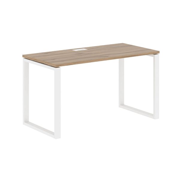 Стол прямой EQST 1367 Дуб Денвер светлый/Белый 1360х670х750 EDIS - Вид 1