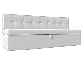 Кухонный диван Техас (полностью экокожа белая) - Фото предпросмотра