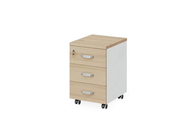 БЕРЛИН / BERLIN Тумба мобильная 400х500х610 Акация/Белый - Вид 1