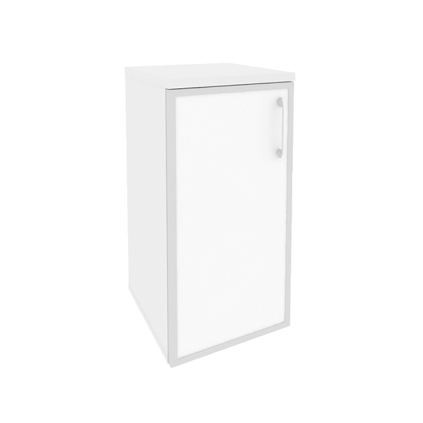 Onix Шкаф низкий узкий левый O.SU-3.2 R (L) white Белый бриллиант/Стекло white 400*420*823 - Вид 1
