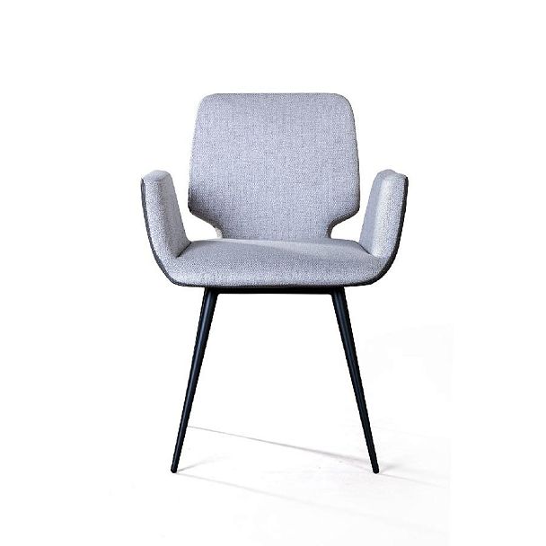 Стул с подлокотниками Adam, рогожка комби серый - Вид 3