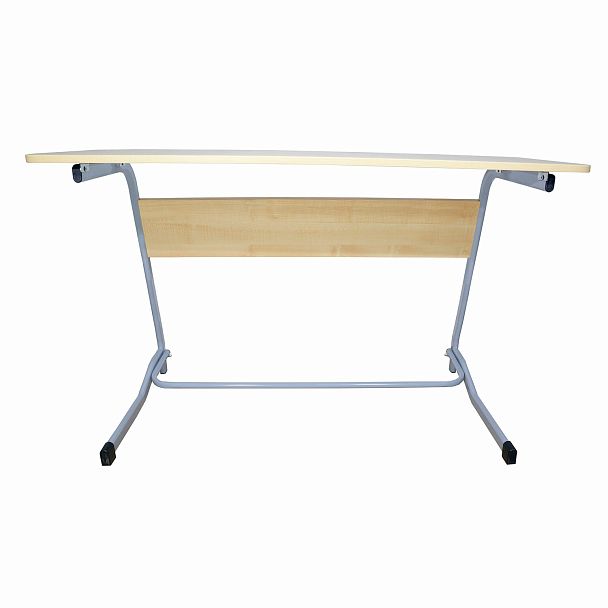 Стол-парта 2-местный нерегулируемый "Олимп", 1200х500х760 мм, рост 6, серый каркас, ЛДСП клён - Вид 6