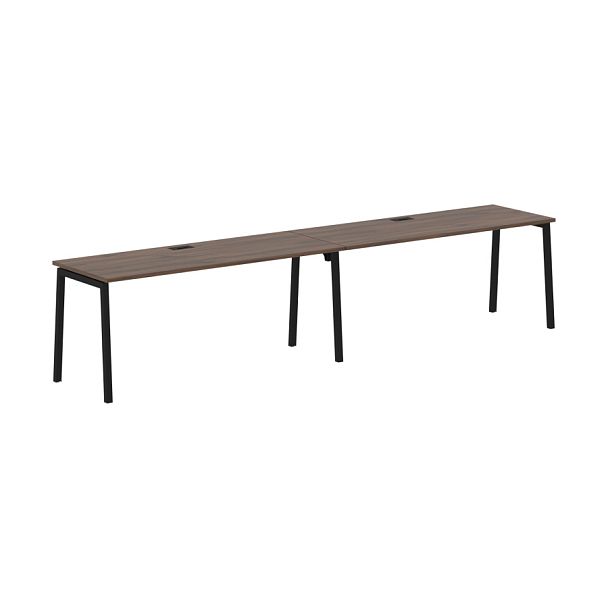 Стол 2-х местный ELWST 3567 Дуб Денвер тёмный/Черный 3526х670х750 EDIS - Вид 1