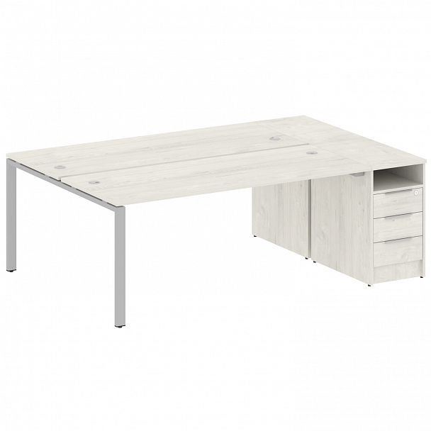 Рабочая станция "Metal System" БП.РС-СТП-2.5 дуб наварра/серый - Вид 1