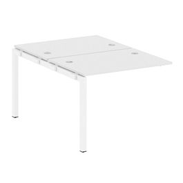 Metal System Quattro Р. ст. криволинейная на П-образном м/к 50БП.РАС-СА-2.1 Белый/Белый металл 1600*1835*750 - Фото предпросмотра