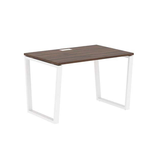 Стол прямой EVST 1180 Дуб Денвер тёмный/Белый 1160х800х750 EDIS - Вид 1