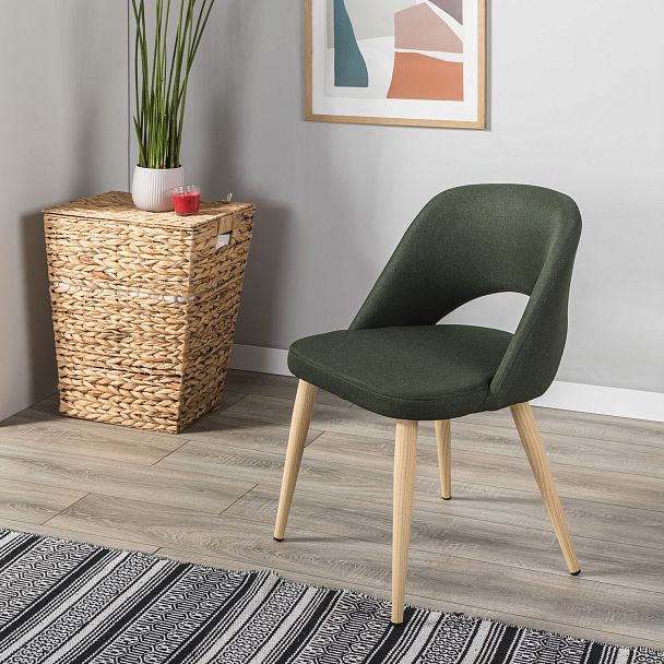 Стул Lars тёмно-зеленый/нат.дуб - Вид 10