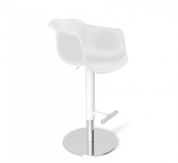 Стул барный Sheffilton SHT-ST31/S128 белый/хром/белый муар - Вид 2