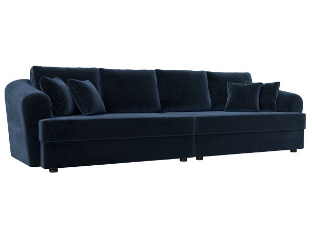 Диван прямой Милтон Велюр синий - Вид 1