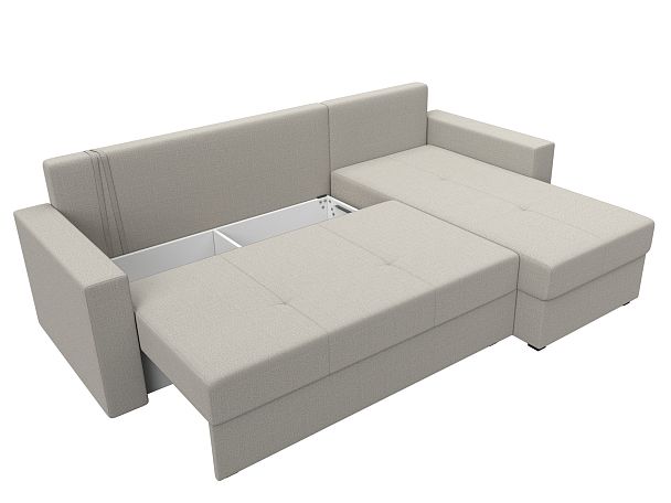 Диван угловой Верона Лайт правый угол Рогожка бежевый - Вид 7