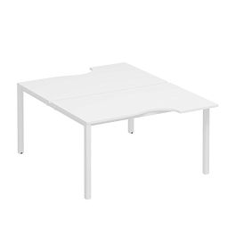 Рабочая станция со столами на каркасе КФ (2х140) Комфорт КФ К.Б1 1149 БП белый премиум / белый - Фото предпросмотра