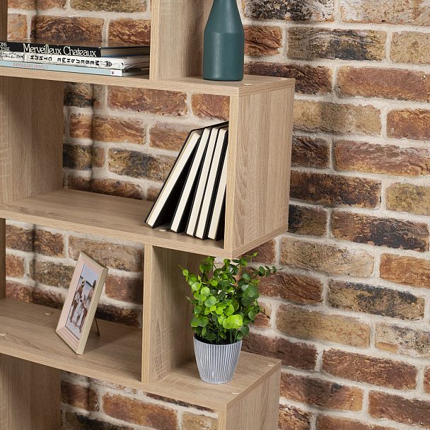 Стеллаж BRABIX "Scandi SH-008", 730х250х1760 мм, 6 секций, ЛДСП, дуб сонома, 641898, ЦБ013658-2 - Вид 13